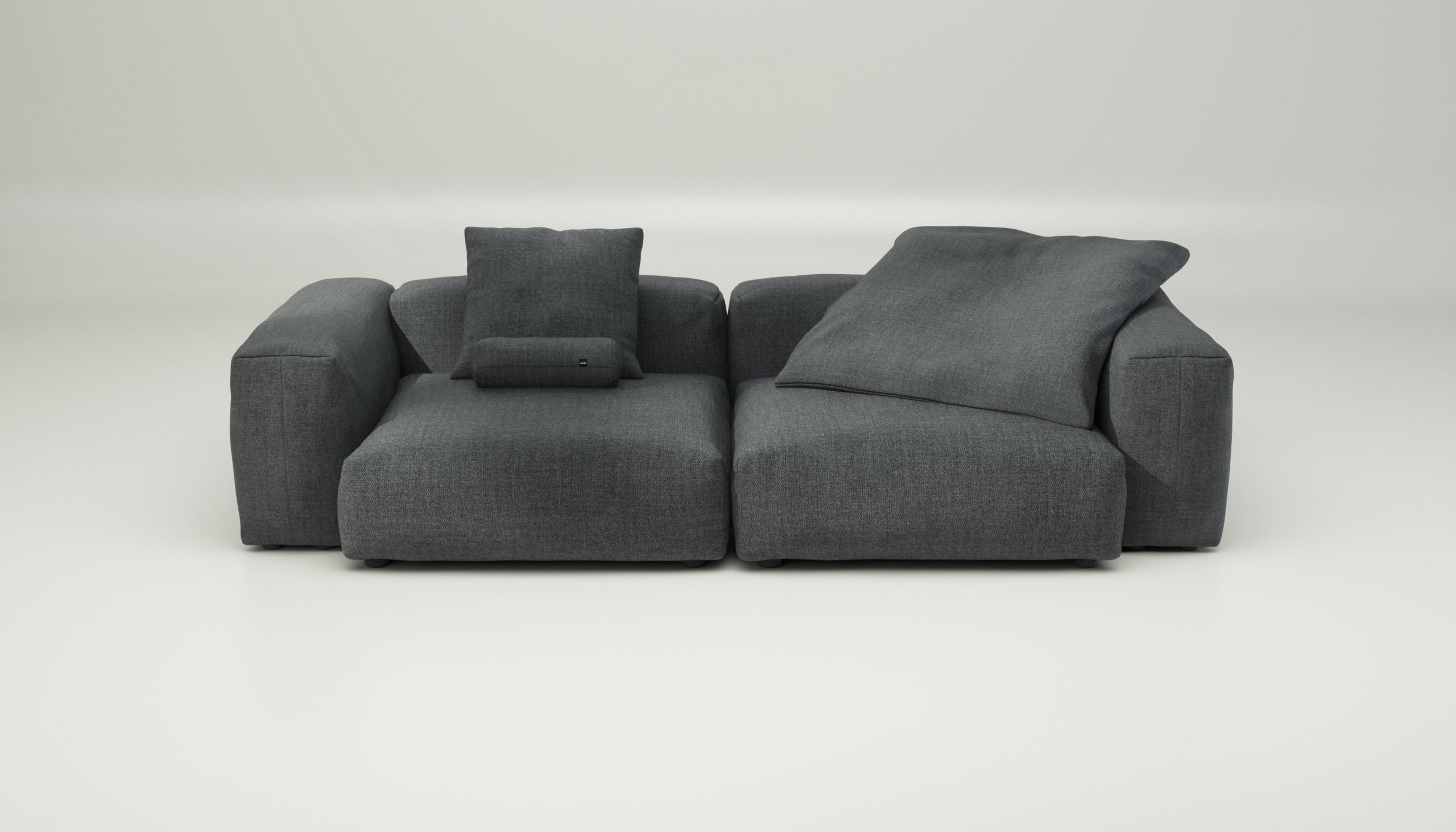 vetsak | Sofa Set 02 Large - pique - dark grey | Modular Sofa | 3.5 Seater | Big Sofa