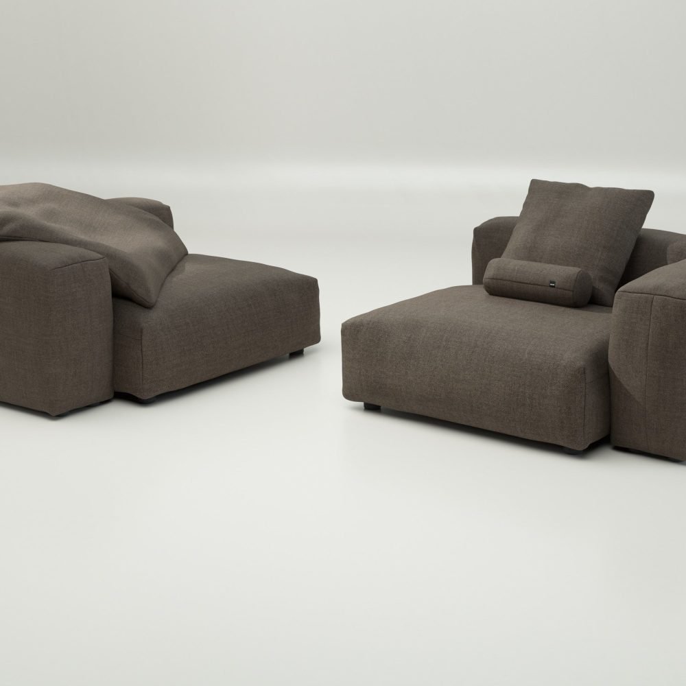 vetsak | Sofa Set 02 Large - pique - taupe | Modular Sofa | 3.5 Seater | Big Sofa
