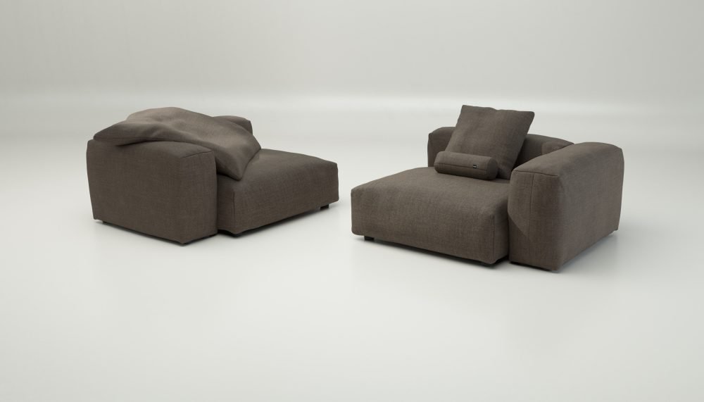 vetsak | Sofa Set 02 Large - pique - taupe | Modular Sofa | 3.5 Seater | Big Sofa