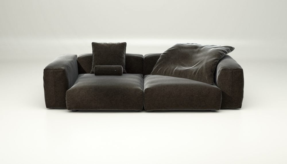 vetsak | Sofa Set 02 Large - suave - anthracite | Modular Sofa | 3.5 Seater | Big Sofa
