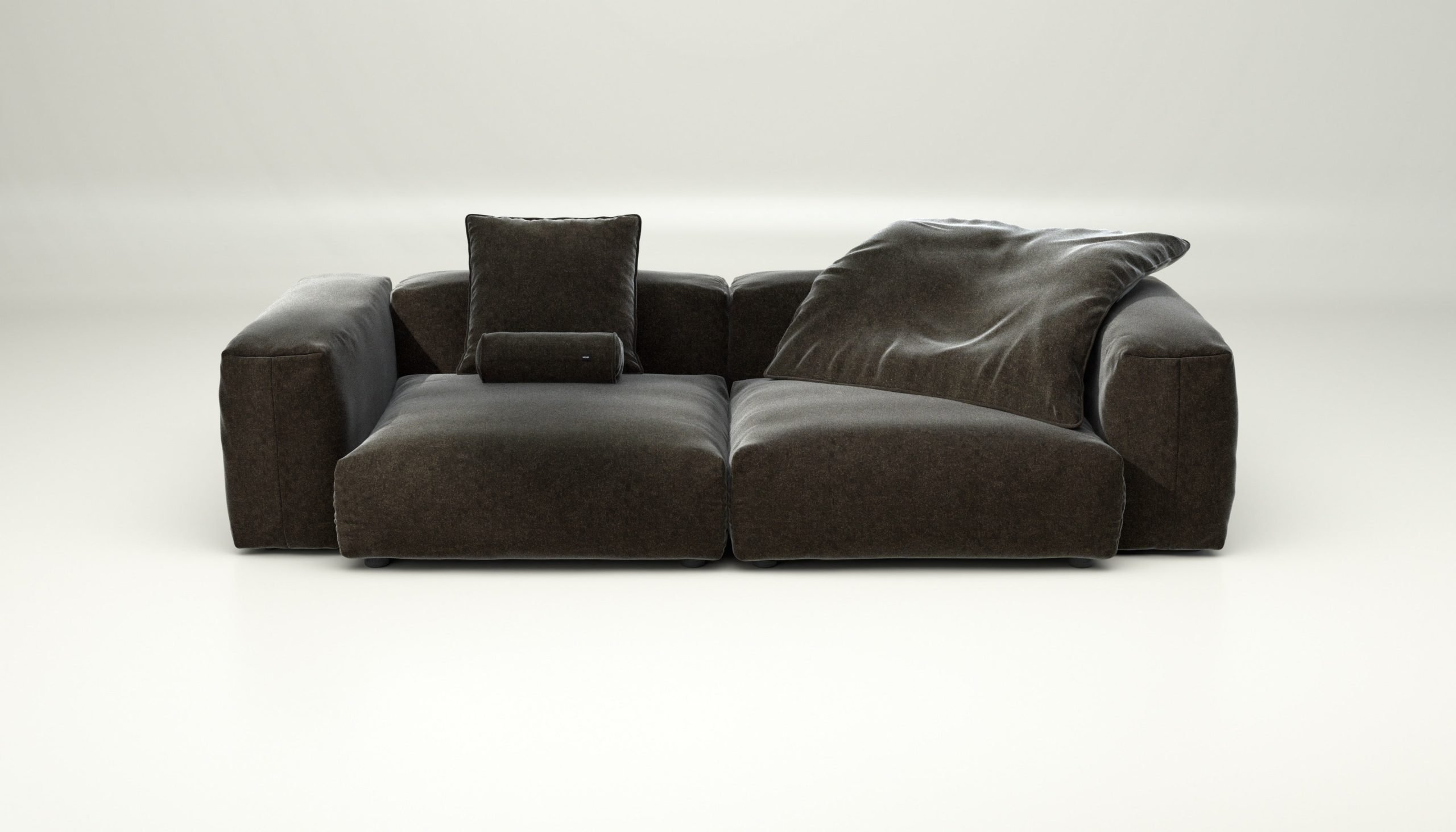 vetsak | Sofa Set 02 Large - suave - anthracite | Modular Sofa | 3.5 Seater | Big Sofa