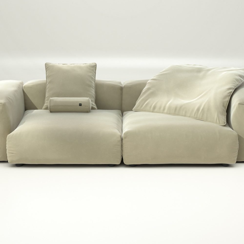 vetsak | Sofa Set 02 Large - suave - clay | Modular Sofa | 3.5 Seater | Big Sofa