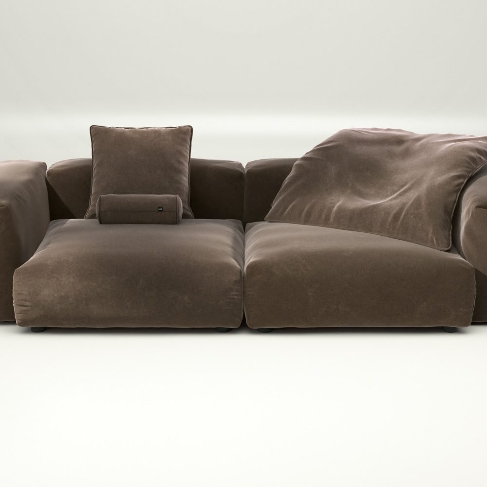 vetsak | Sofa Set 02 Large - suave - espresso | Modular Sofa | 3.5 Seater | Big Sofa