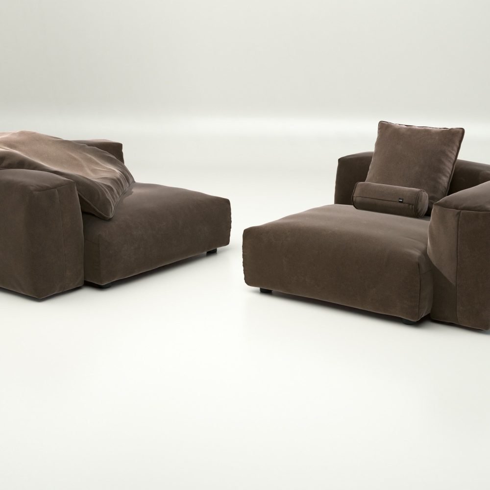 vetsak | Sofa Set 02 Large - suave - espresso | Modular Sofa | 3.5 Seater | Big Sofa