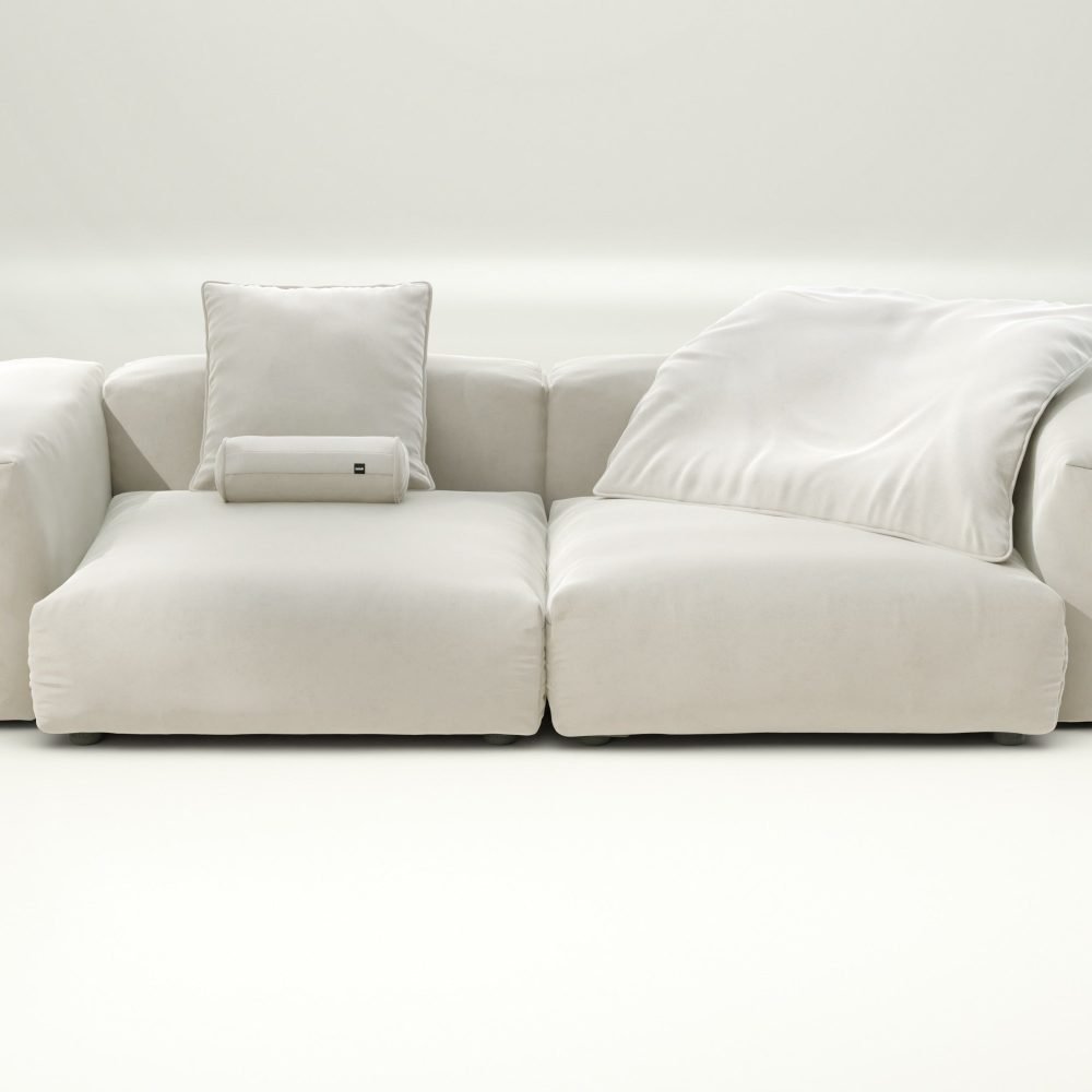 vetsak | Sofa Set 02 Large - suave - pearl | Modular Sofa | 3.5 Seater | Big Sofa