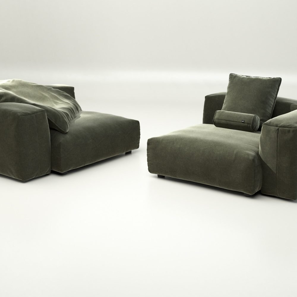 vetsak | Sofa Set 02 Large - suave - pine | Modular Sofa | 3.5 Seater | Big Sofa