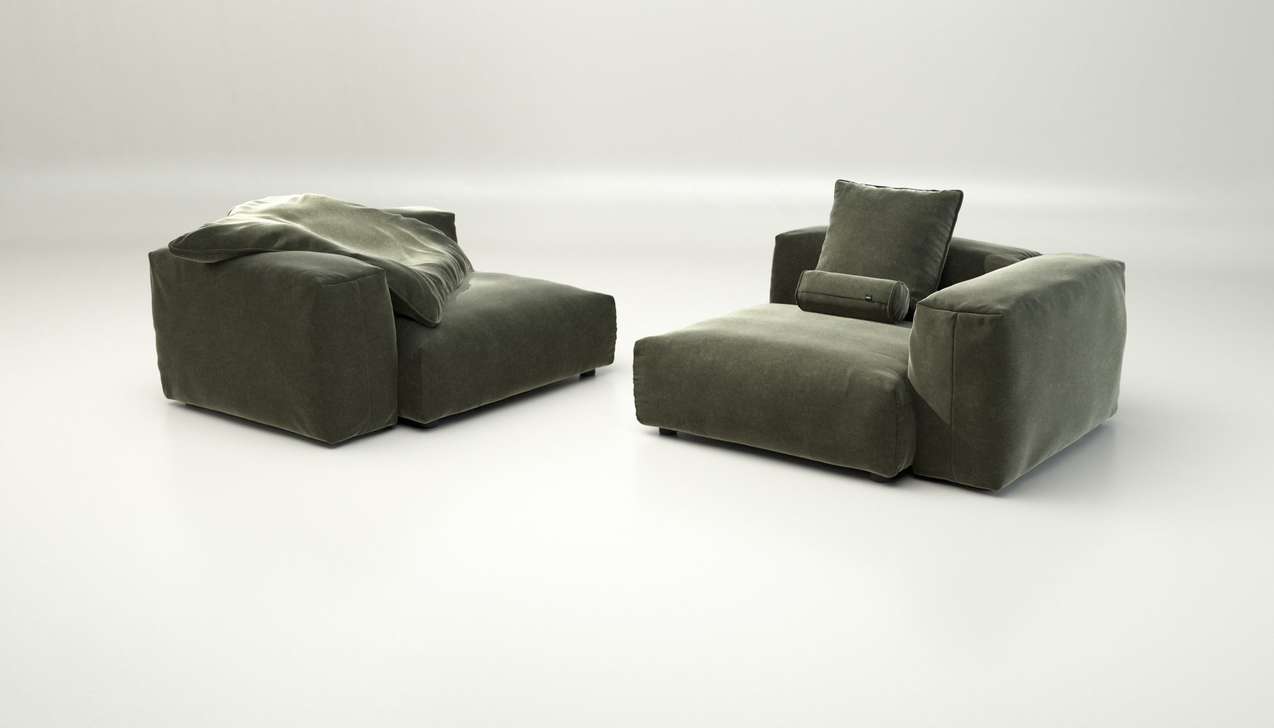 vetsak | Sofa Set 02 Large - suave - pine | Modular Sofa | 3.5 Seater | Big Sofa