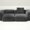 vetsak | Sofa Set 02 Medium - cord velour - dark grey | Modular Sofa | 2.5 Seater | Big Sofa