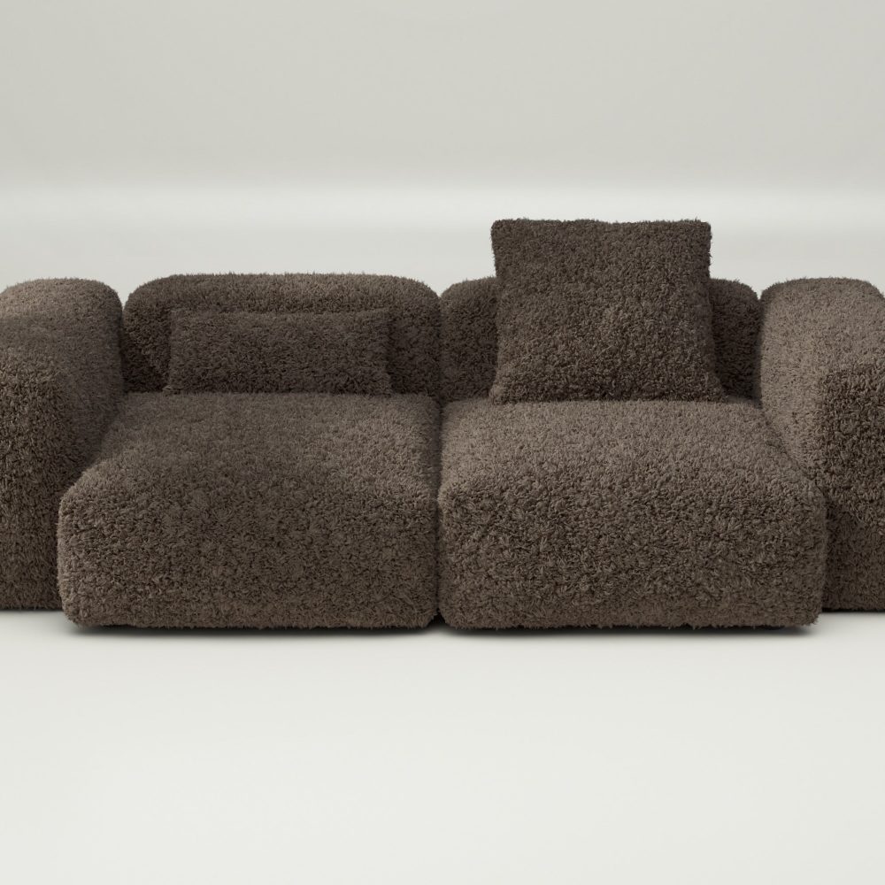 vetsak | Sofa Set 02 Medium - doodle - cacao | Modular Sofa | 2.5 Seater | Big Sofa