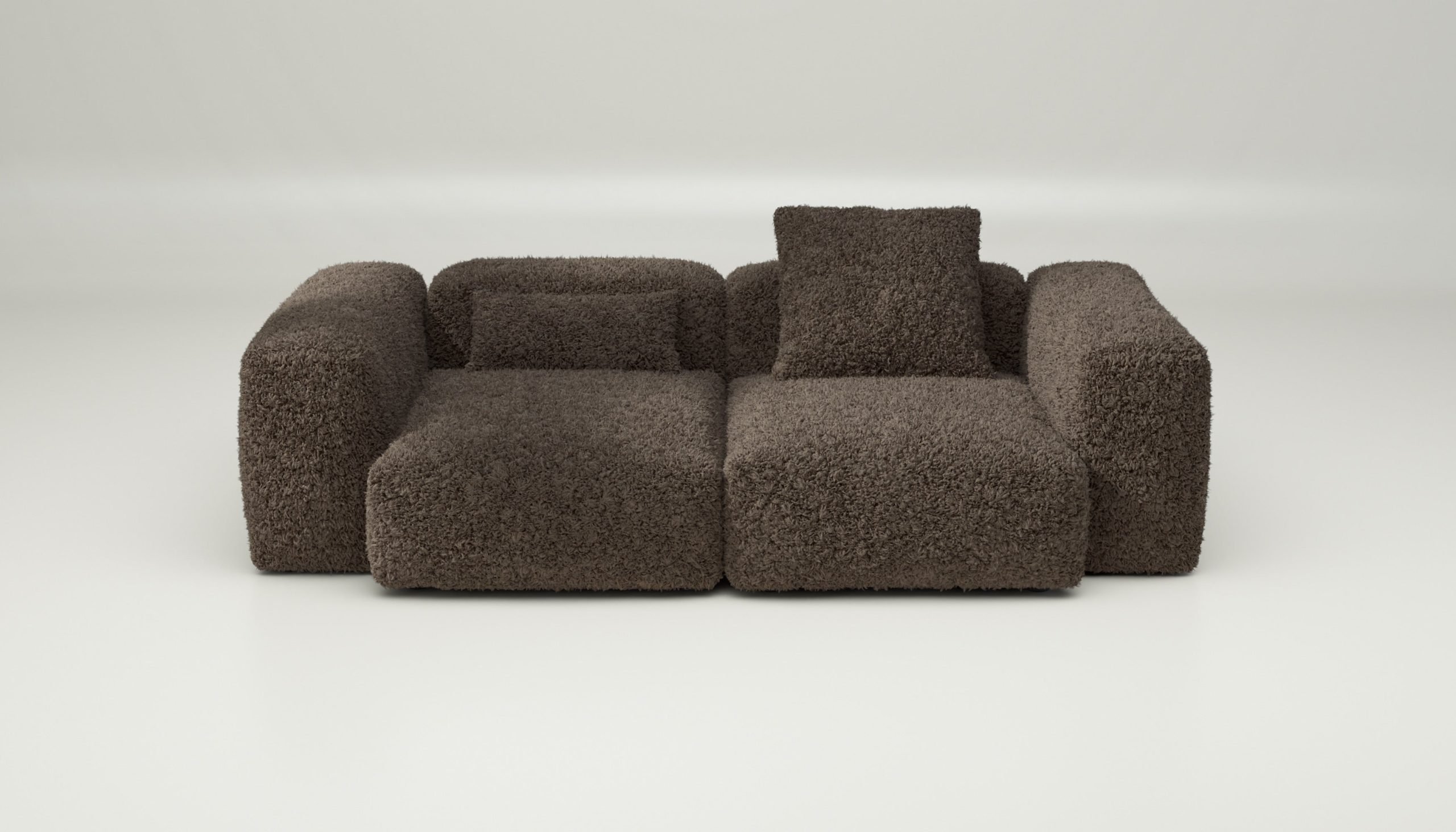 vetsak | Sofa Set 02 Medium - doodle - cacao | Modular Sofa | 2.5 Seater | Big Sofa