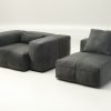 vetsak | Sofa Set 02 Medium - leather - dark grey | Modular Sofa | 2.5 Seater | Big Sofa