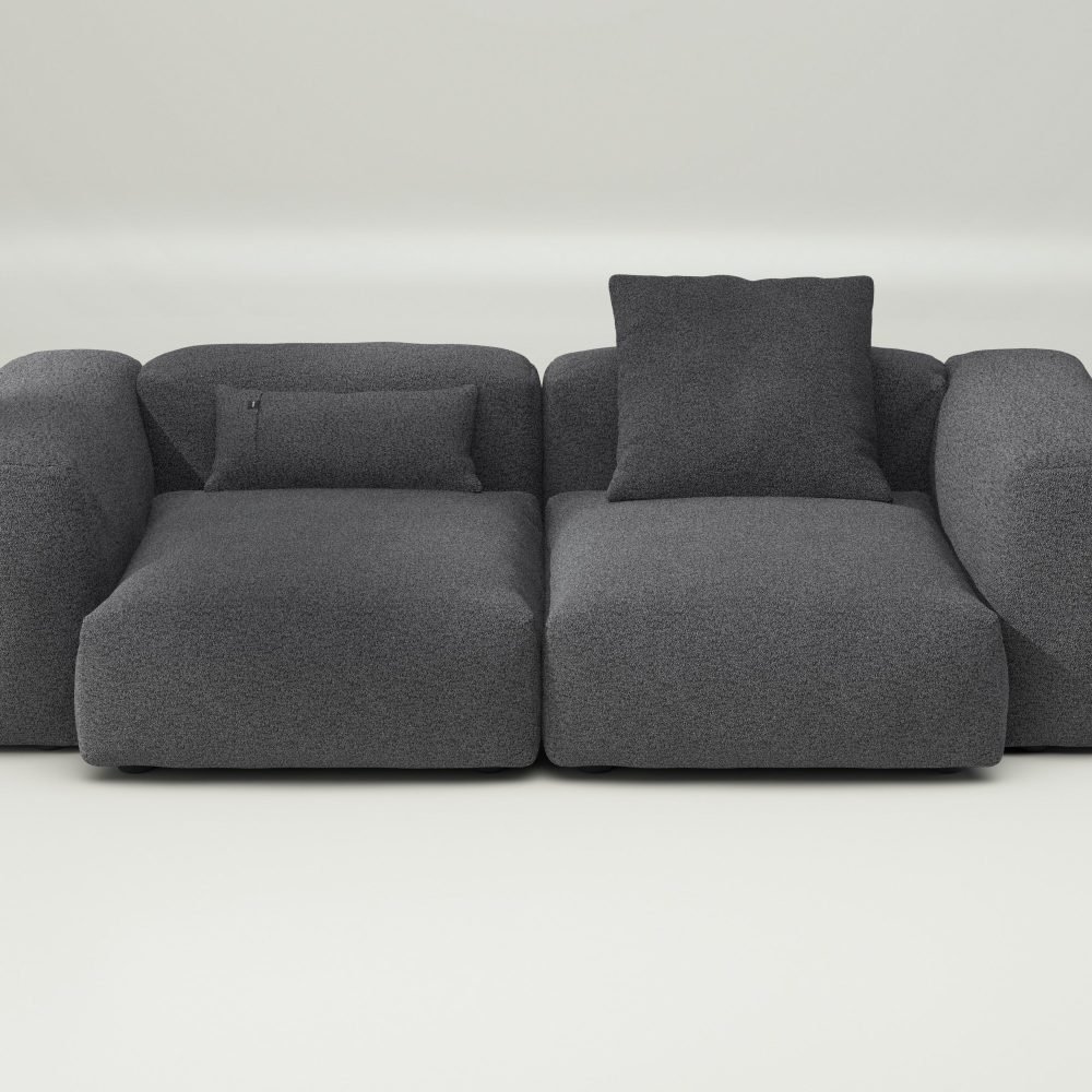 vetsak | Sofa Set 02 Medium - loop loop - anthracite | Modular Sofa | 2.5 Seater | Big Sofa