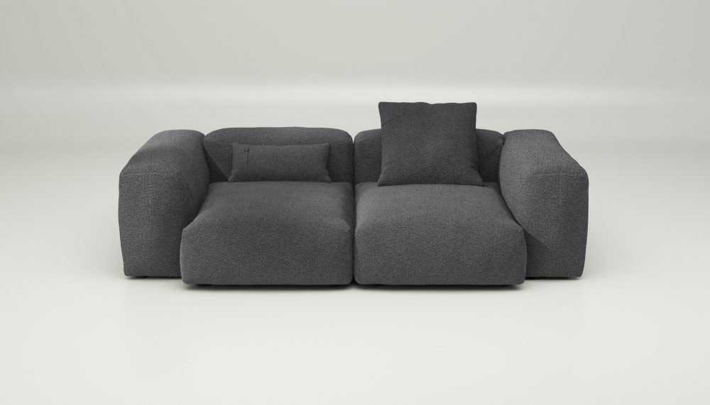 vetsak | Sofa Set 02 Medium - loop loop - anthracite | Modular Sofa | 2.5 Seater | Big Sofa