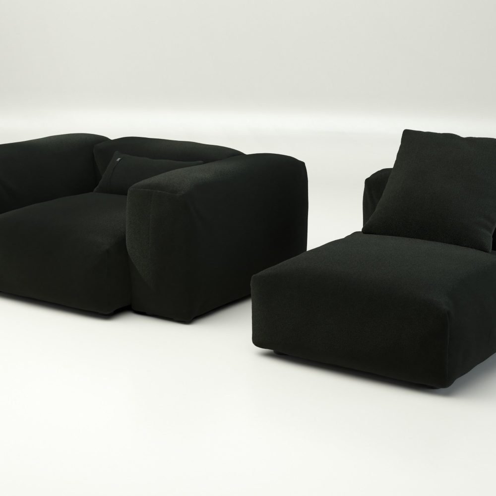 vetsak | Sofa Set 02 Medium - loop loop - mousse | Modular Sofa | 2.5 Seater | Big Sofa