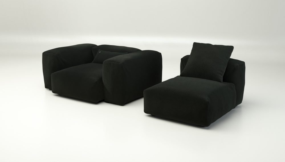 vetsak | Sofa Set 02 Medium - loop loop - mousse | Modular Sofa | 2.5 Seater | Big Sofa
