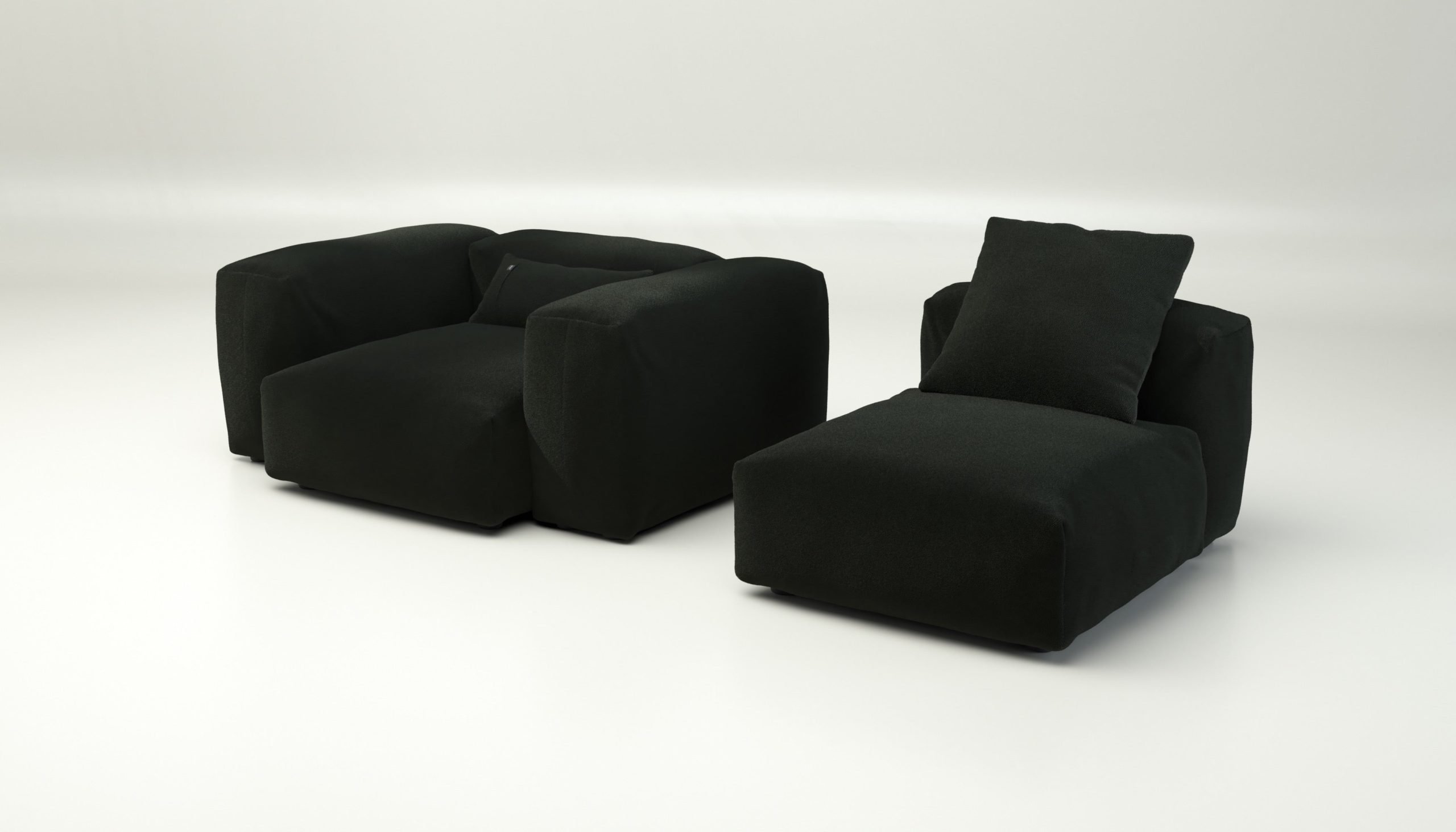 vetsak | Sofa Set 02 Medium - loop loop - mousse | Modular Sofa | 2.5 Seater | Big Sofa