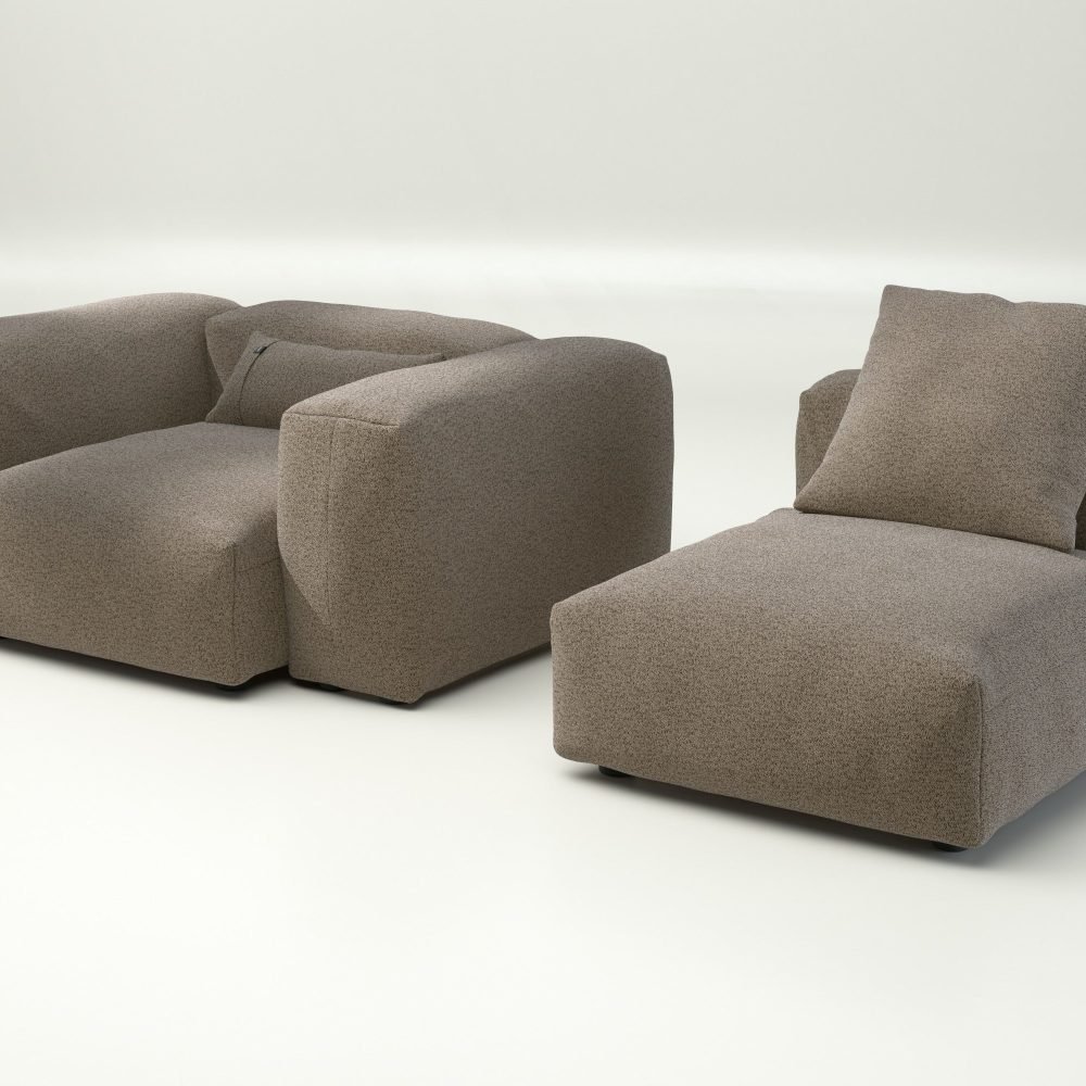vetsak | Sofa Set 02 Medium - loop loop - taupe | Modular Sofa | 2.5 Seater | Big Sofa