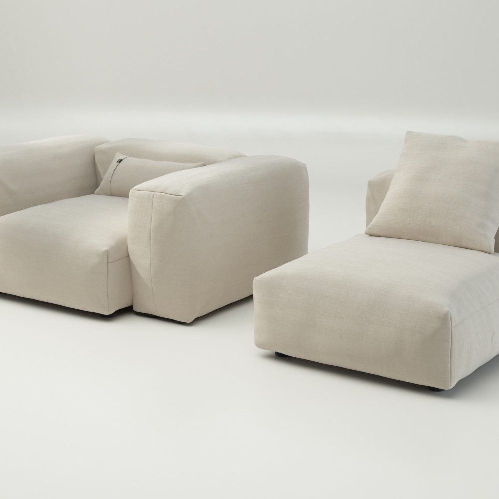vetsak | Sofa Set 02 Medium - pique - beige | Modular Sofa | 2.5 Seater | Big Sofa