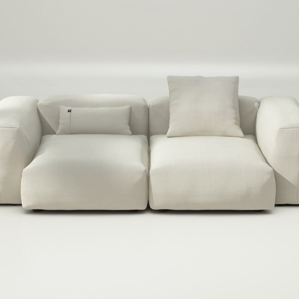 vetsak | Sofa Set 02 Medium - pique - creme | Modular Sofa | 2.5 Seater | Big Sofa