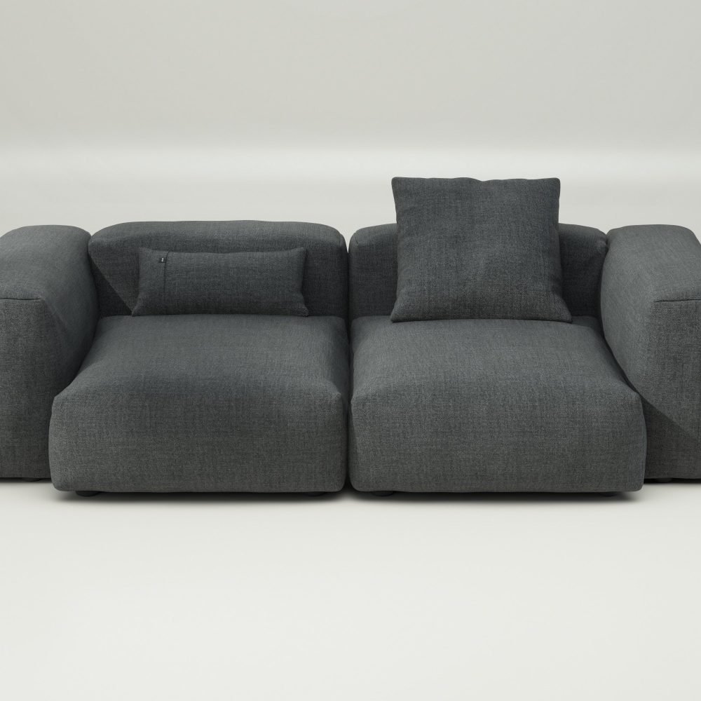 vetsak | Sofa Set 02 Medium - pique - dark grey | Modular Sofa | 2.5 Seater | Big Sofa