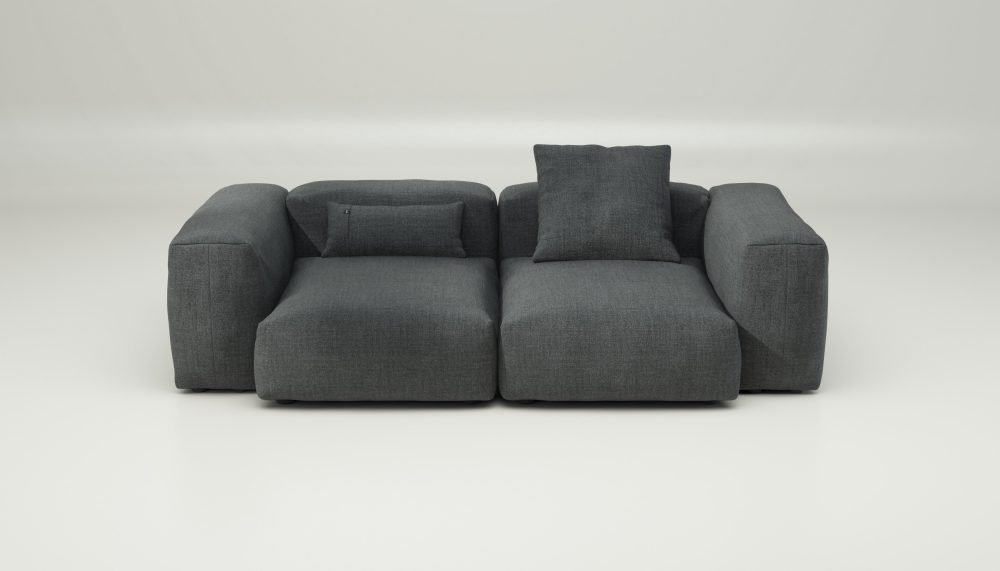vetsak | Sofa Set 02 Medium - pique - dark grey | Modular Sofa | 2.5 Seater | Big Sofa