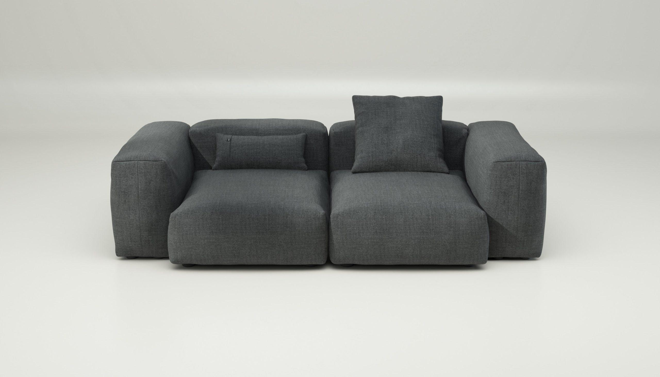 vetsak | Sofa Set 02 Medium - pique - dark grey | Modular Sofa | 2.5 Seater | Big Sofa