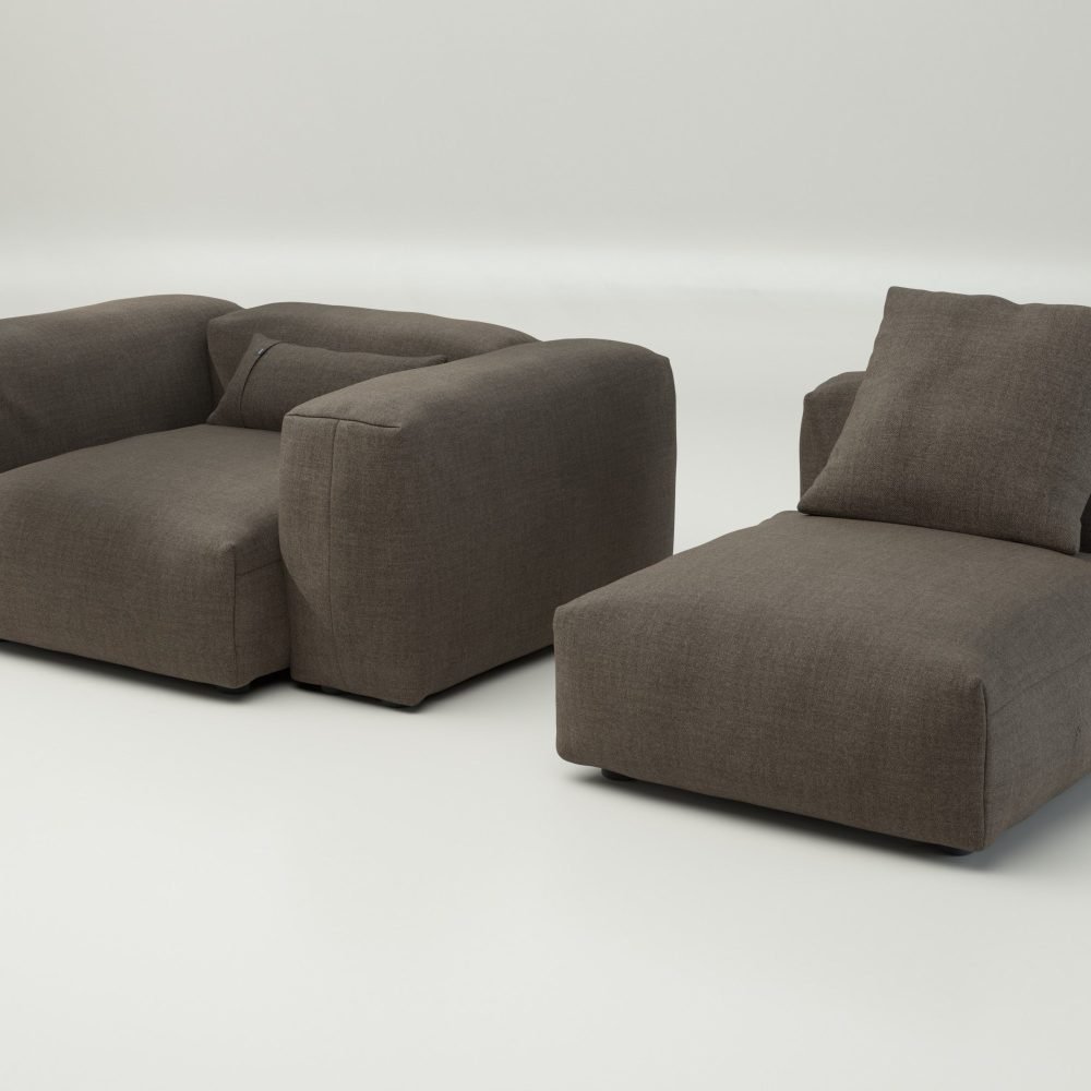 vetsak | Sofa Set 02 Medium - pique - taupe | Modular Sofa | 2.5 Seater | Big Sofa