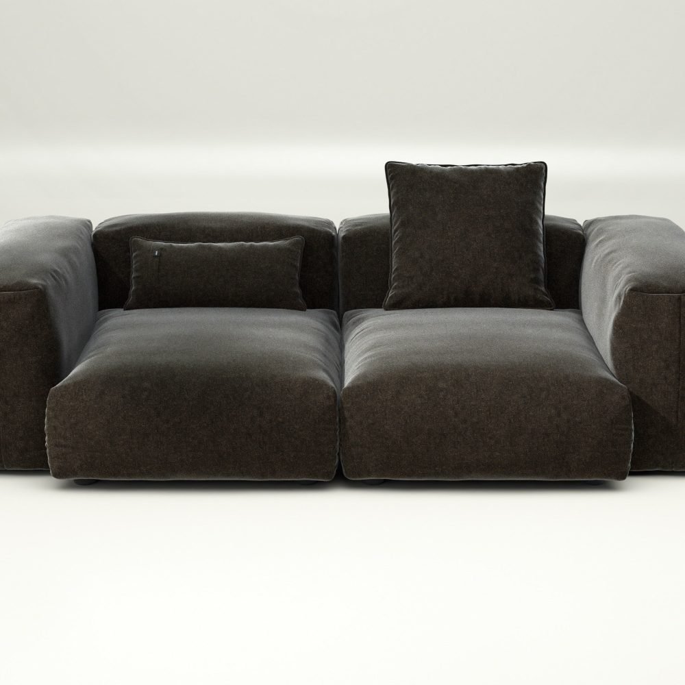 vetsak | Sofa Set 02 Medium - suave - anthracite | Modular Sofa | 2.5 Seater | Big Sofa