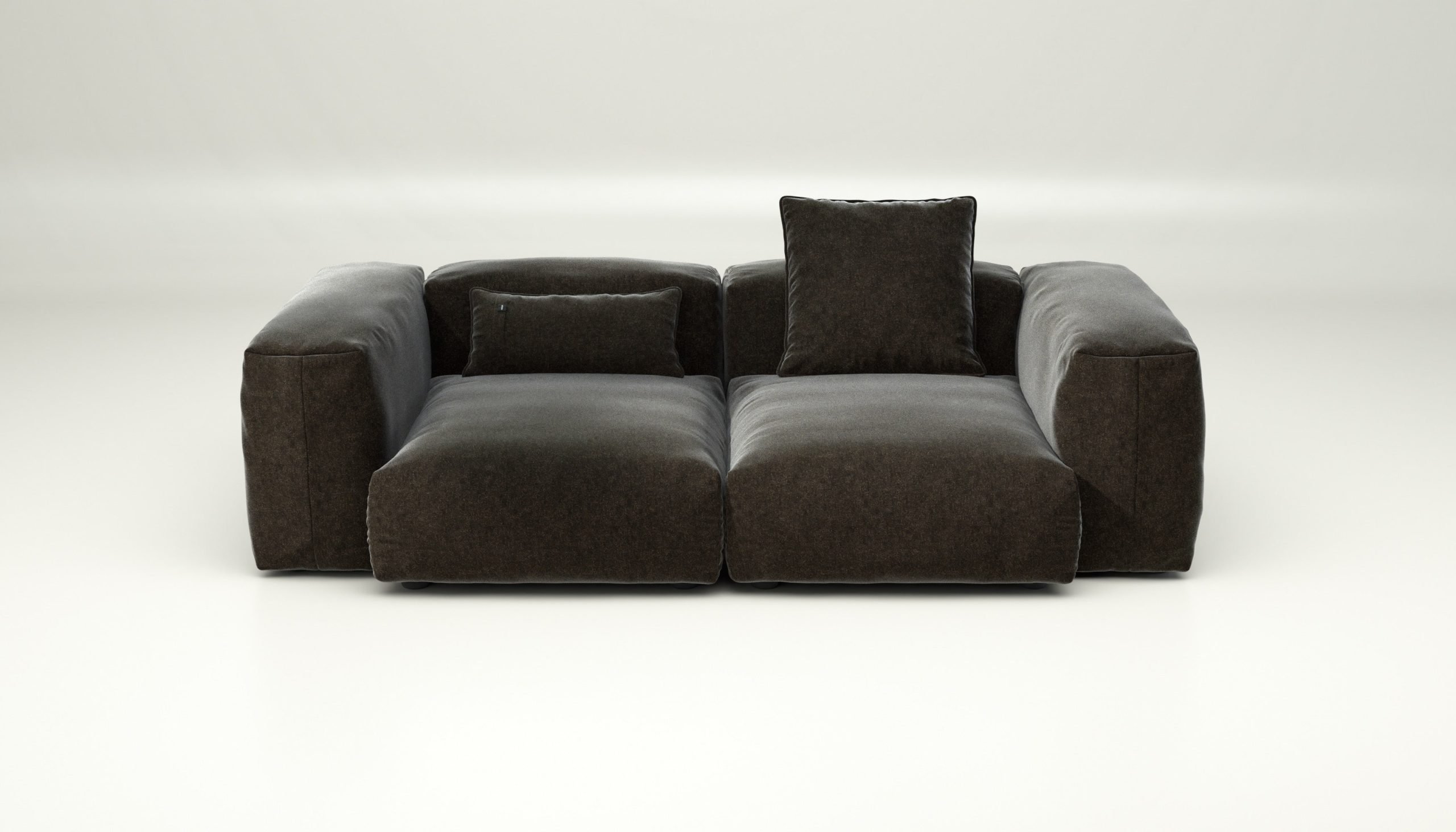 vetsak | Sofa Set 02 Medium - suave - anthracite | Modular Sofa | 2.5 Seater | Big Sofa