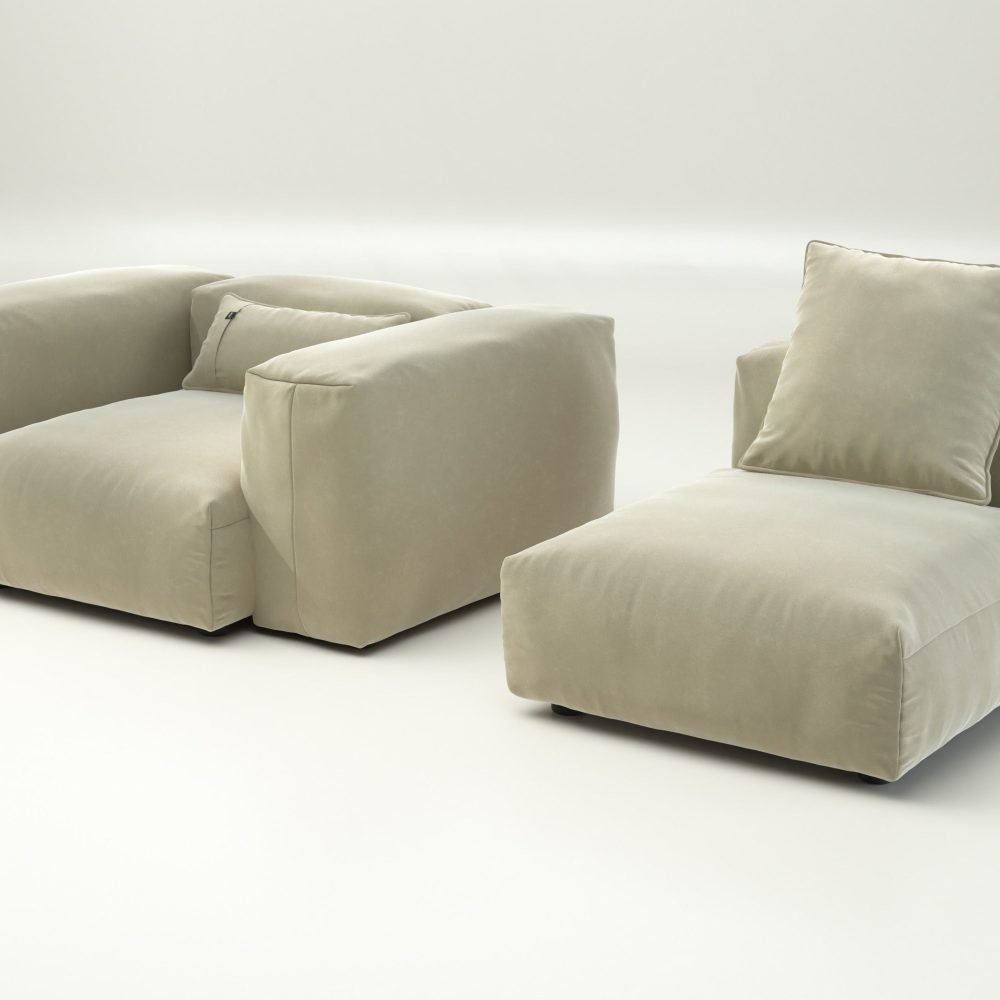vetsak | Sofa Set 02 Medium - suave - clay | Modular Sofa | 2.5 Seater | Big Sofa
