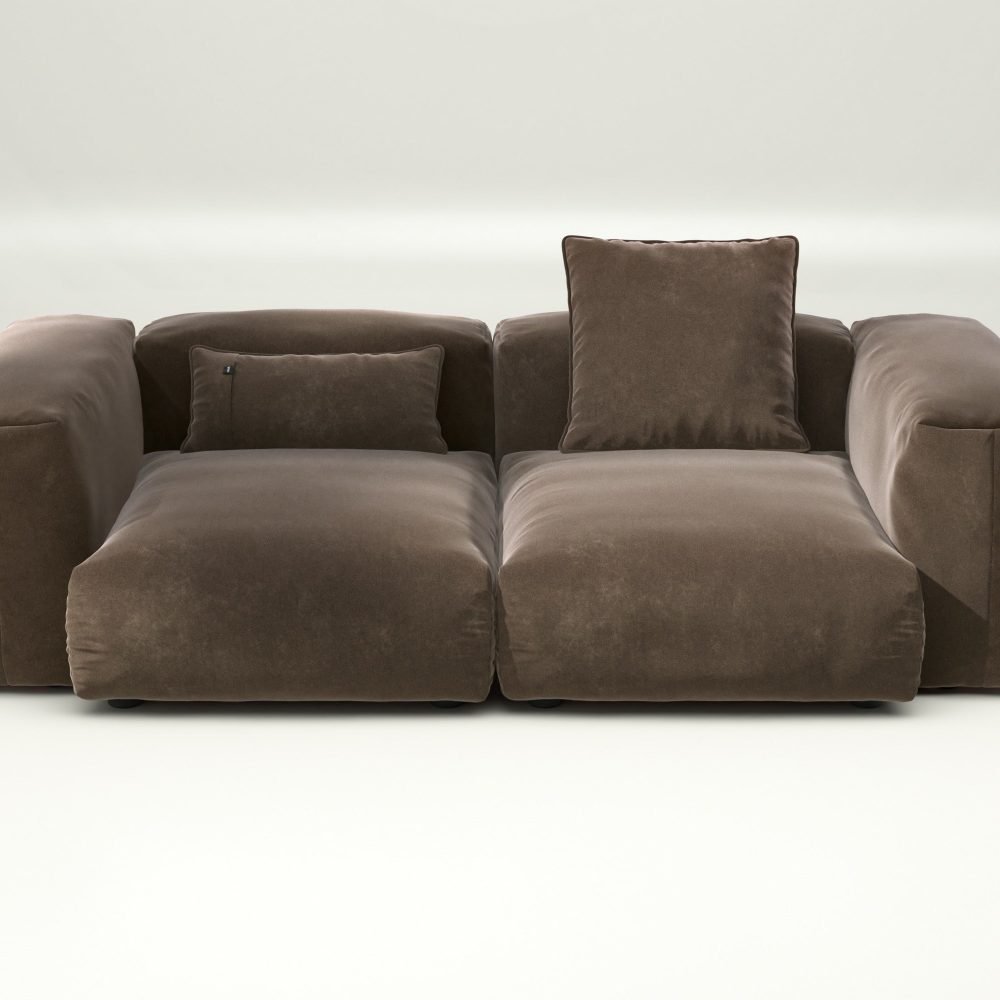 vetsak | Sofa Set 02 Medium - suave - espresso | Modular Sofa | 2.5 Seater | Big Sofa