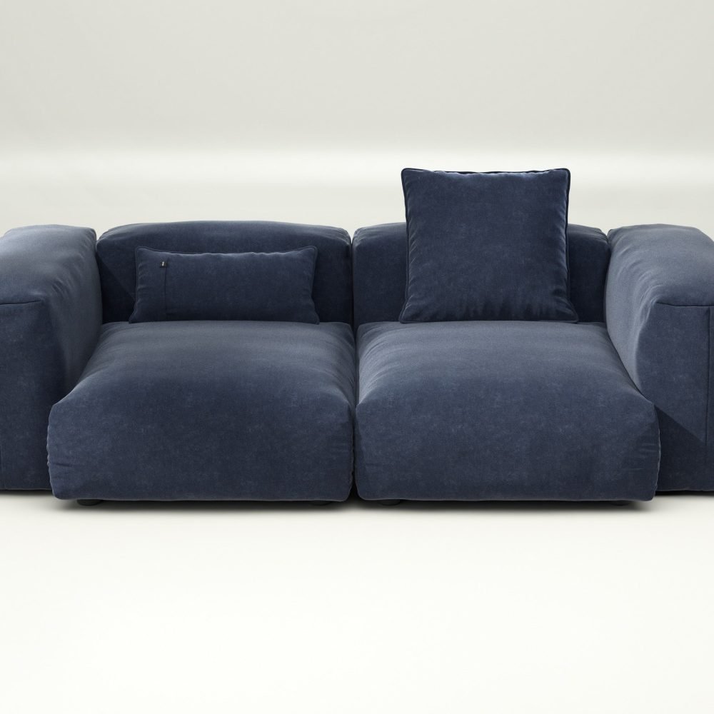 vetsak | Sofa Set 02 Medium - suave - navy | Modular Sofa | 2.5 Seater | Big Sofa