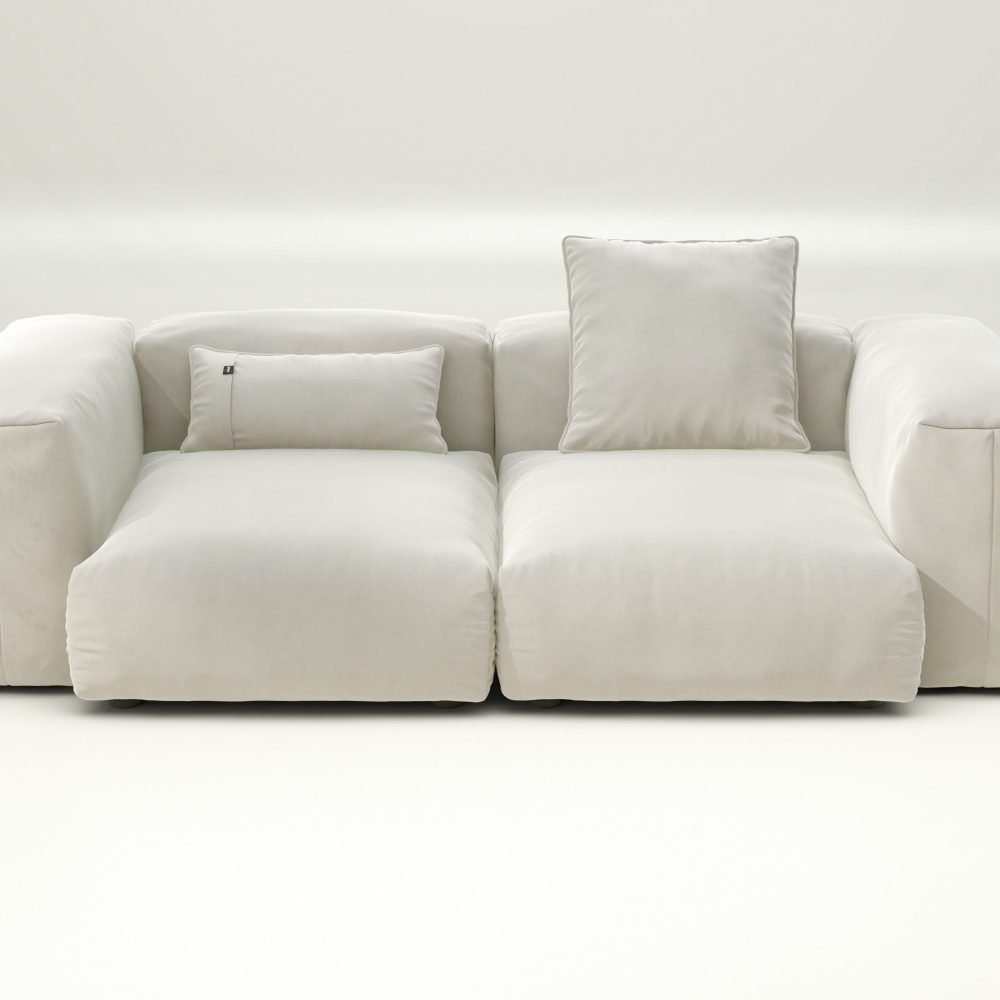 vetsak | Sofa Set 02 Medium - suave - pearl | Modular Sofa | 2.5 Seater | Big Sofa