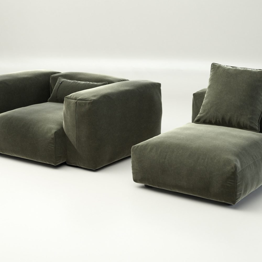 vetsak | Sofa Set 02 Medium - suave - pine | Modular Sofa | 2.5 Seater | Big Sofa