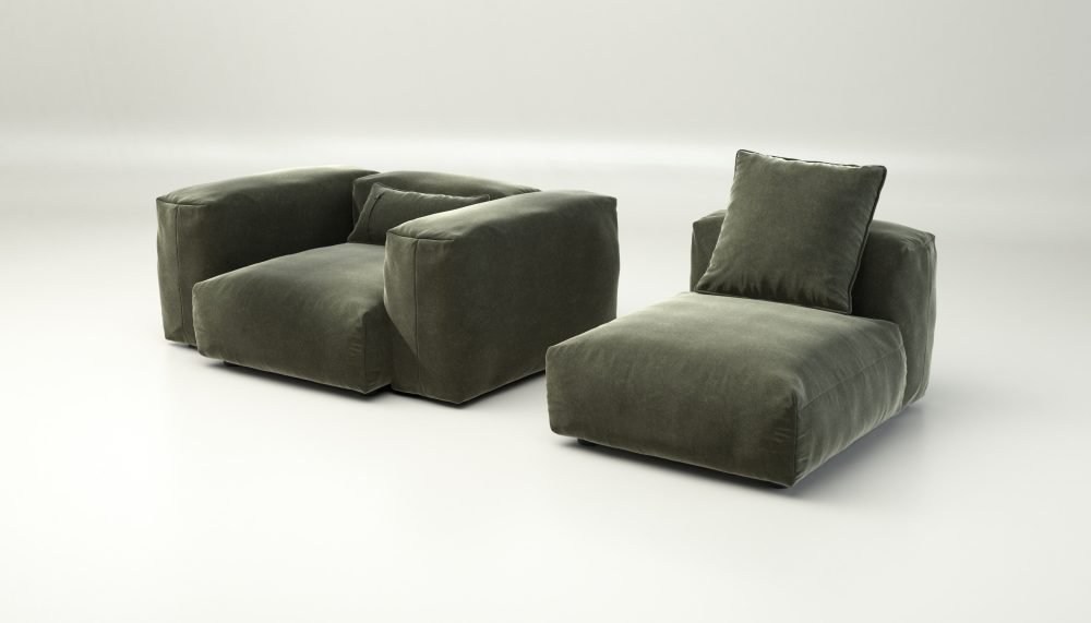 vetsak | Sofa Set 02 Medium - suave - pine | Modular Sofa | 2.5 Seater | Big Sofa