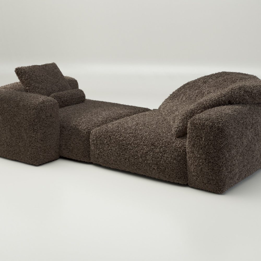 vetsak | Sofa Set 02 XLarge - doodle - cacao | Modular Sofa | 3.5 Seater | Big Sofa
