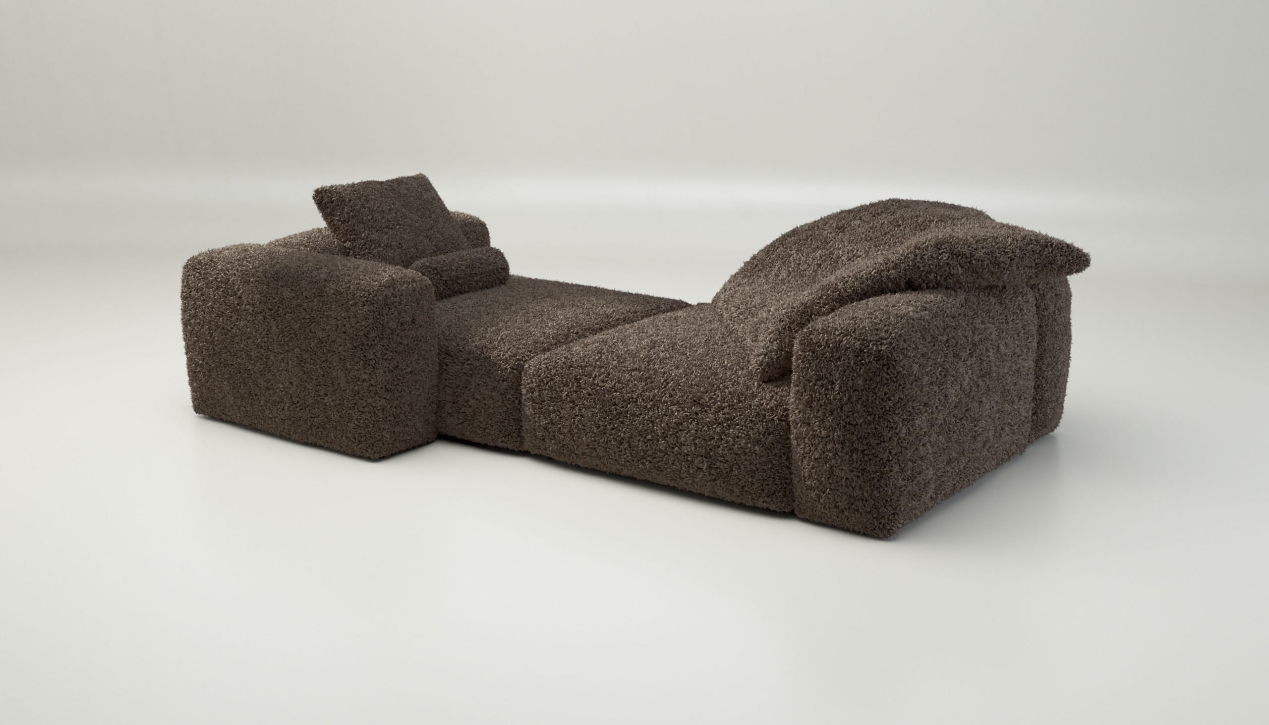 vetsak | Sofa Set 02 XLarge - doodle - cacao | Modular Sofa | 3.5 Seater | Big Sofa