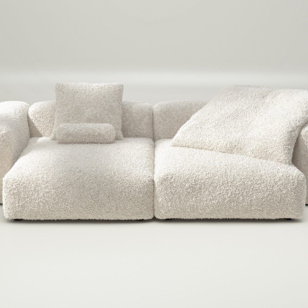 vetsak | Sofa Set 02 XLarge - doodle - creme | Modular Sofa | 3.5 Seater | Big Sofa