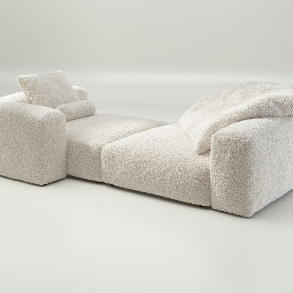 vetsak | Sofa Set 02 XLarge - doodle - creme | Modular Sofa | 3.5 Seater | Big Sofa