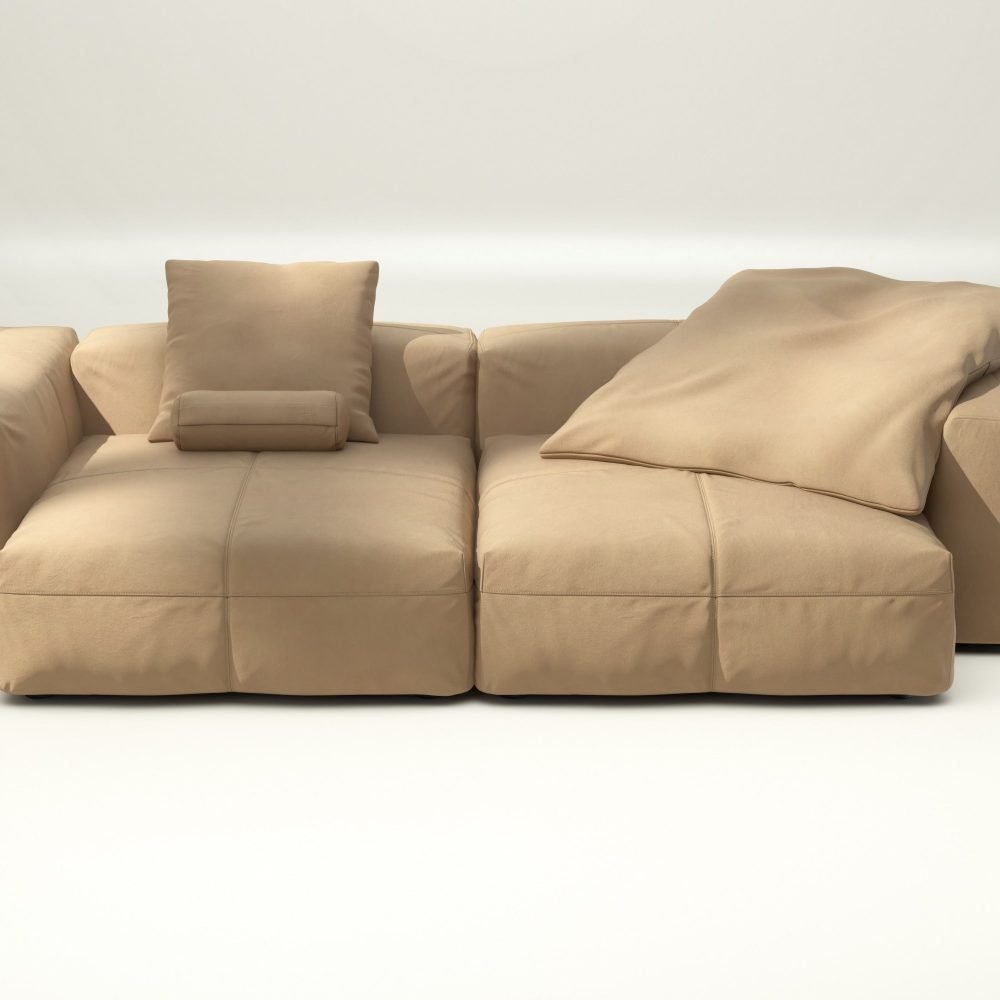 vetsak | Sofa Set 02 XLarge - leather - beige | Modular Sofa | 3.5 Seater | Big Sofa