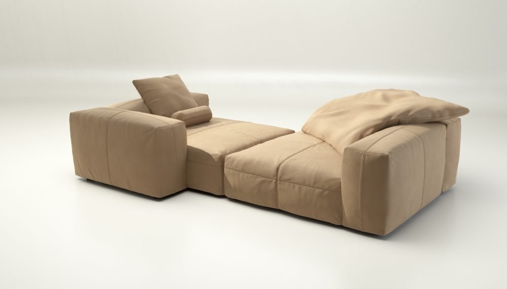 vetsak | Sofa Set 02 XLarge - leather - beige | Modular Sofa | 3.5 Seater | Big Sofa