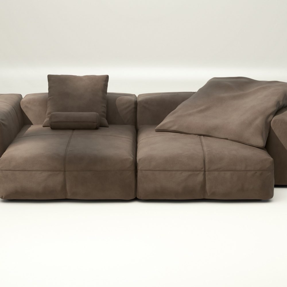 vetsak | Sofa Set 02 XLarge - leather - cacao | Modular Sofa | 3.5 Seater | Big Sofa