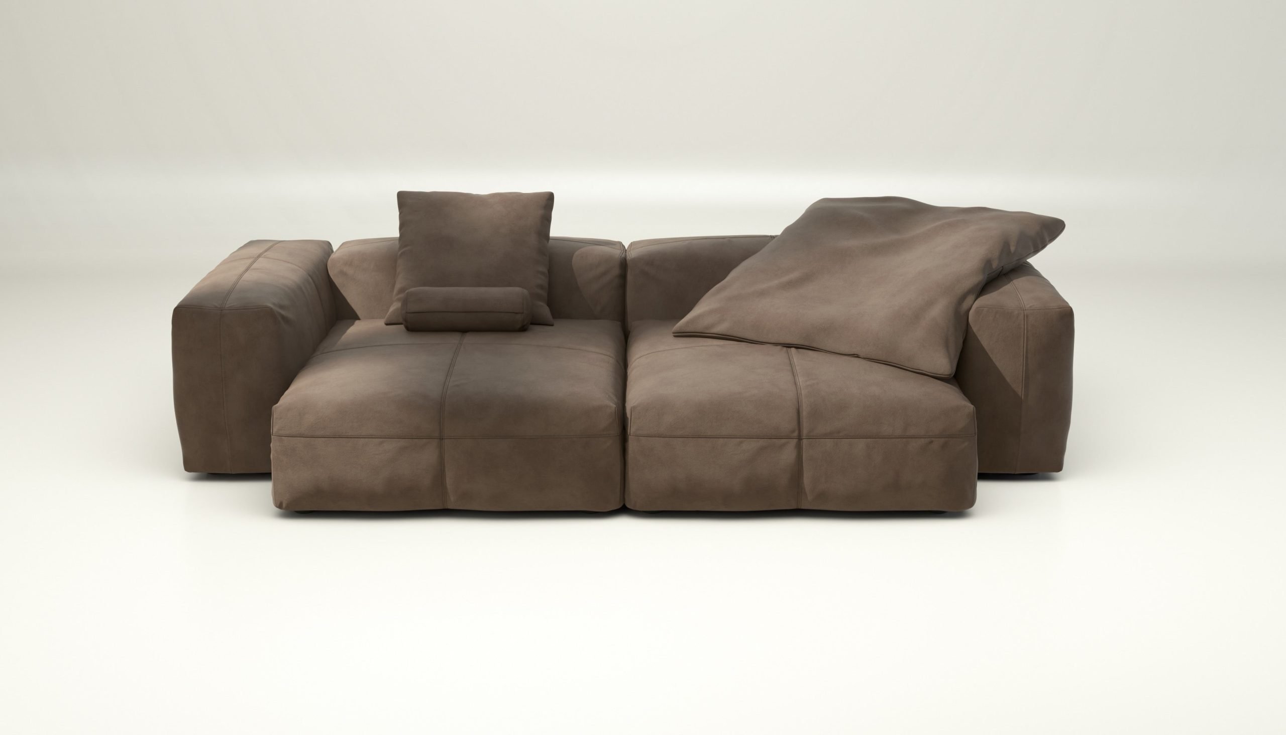 vetsak | Sofa Set 02 XLarge - leather - cacao | Modular Sofa | 3.5 Seater | Big Sofa