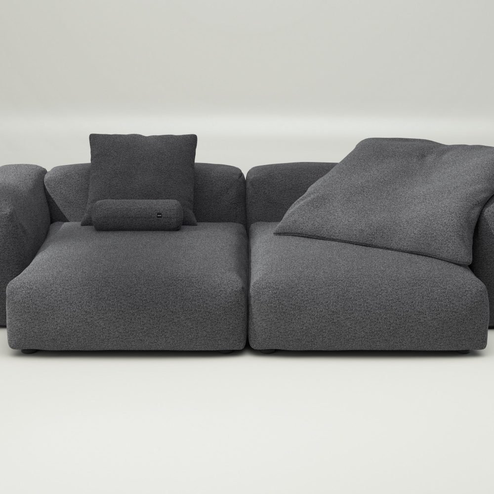 vetsak | Sofa Set 02 XLarge - loop loop - anthracite | Modular Sofa | 3.5 Seater | Big Sofa