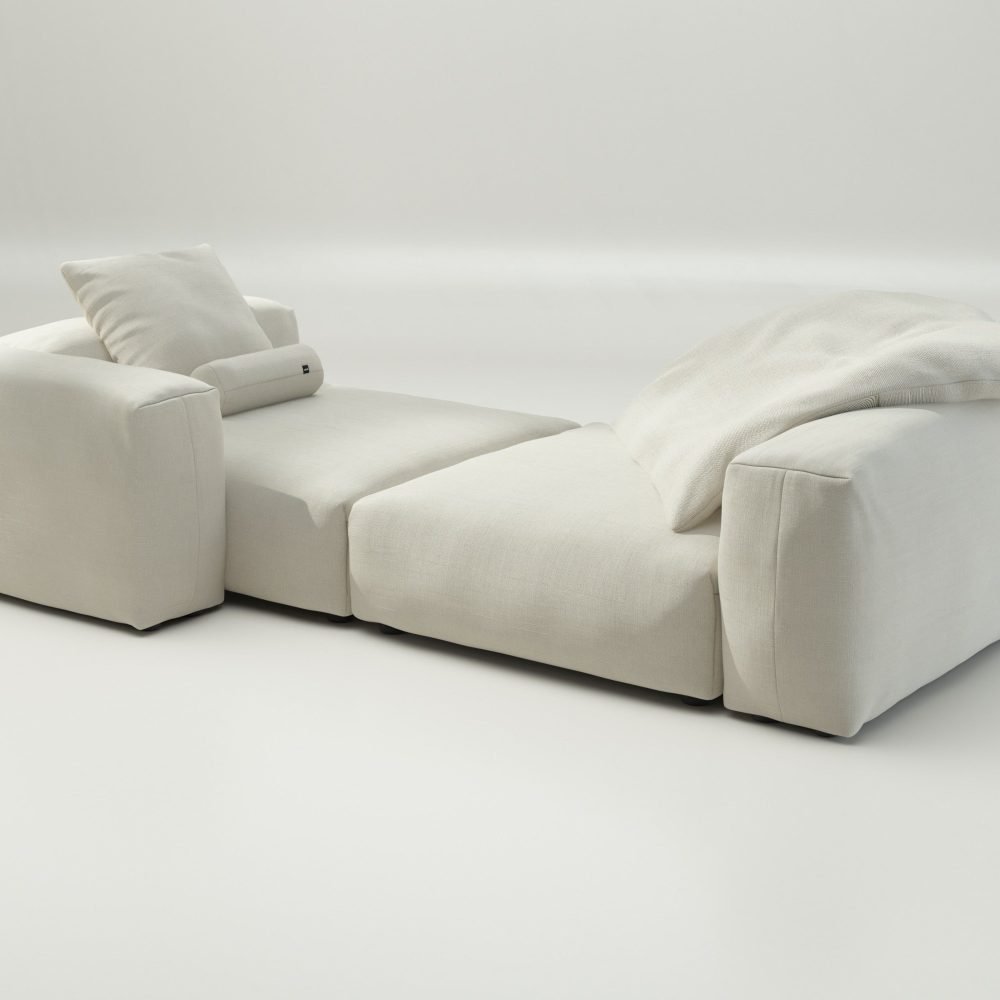 vetsak | Sofa Set 02 XLarge - pique - creme | Modular Sofa | 3.5 Seater | Big Sofa