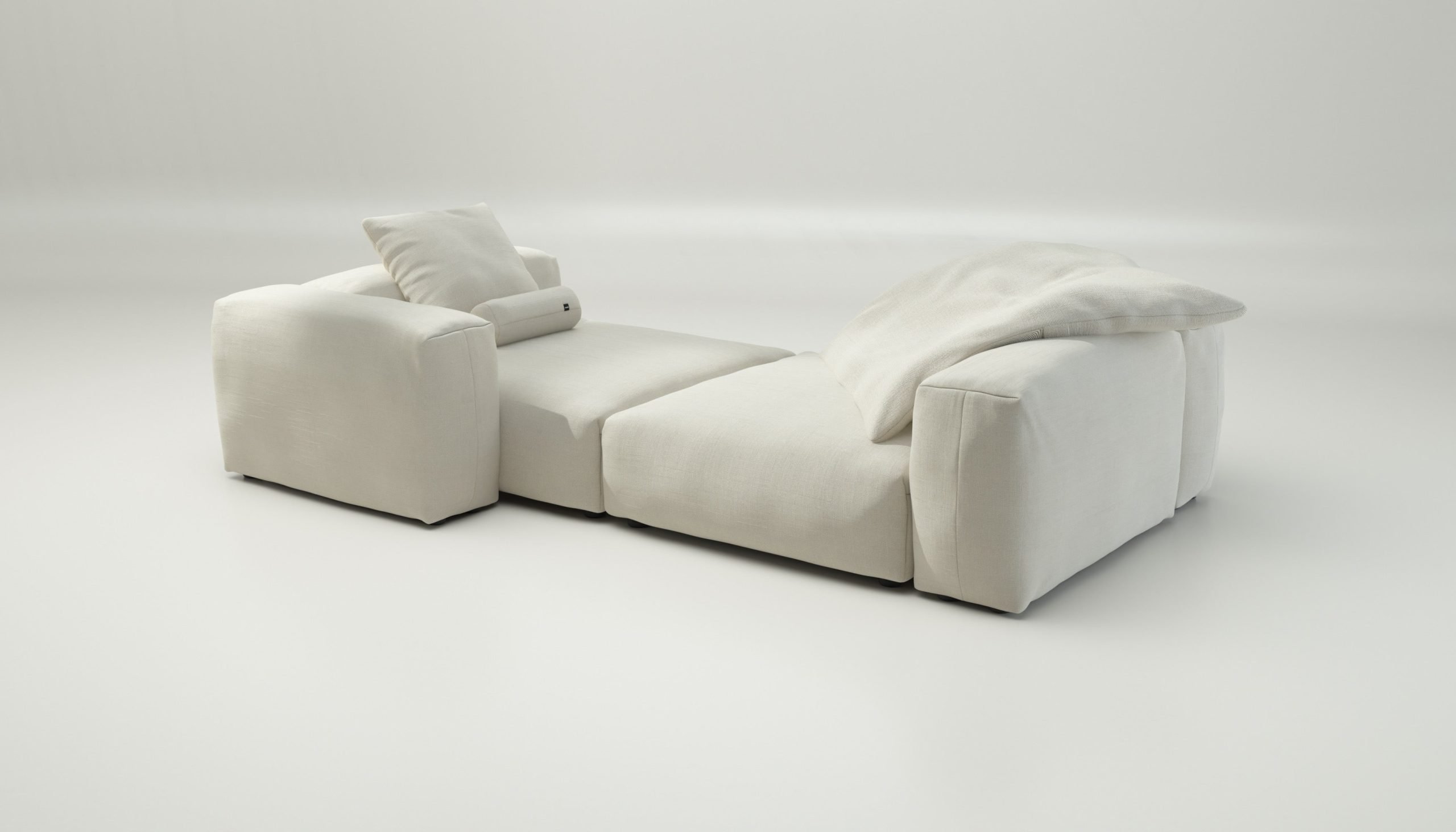 vetsak | Sofa Set 02 XLarge - pique - creme | Modular Sofa | 3.5 Seater | Big Sofa