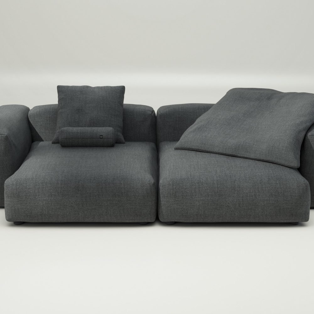 vetsak | Sofa Set 02 XLarge - pique - dark grey | Modular Sofa | 3.5 Seater | Big Sofa