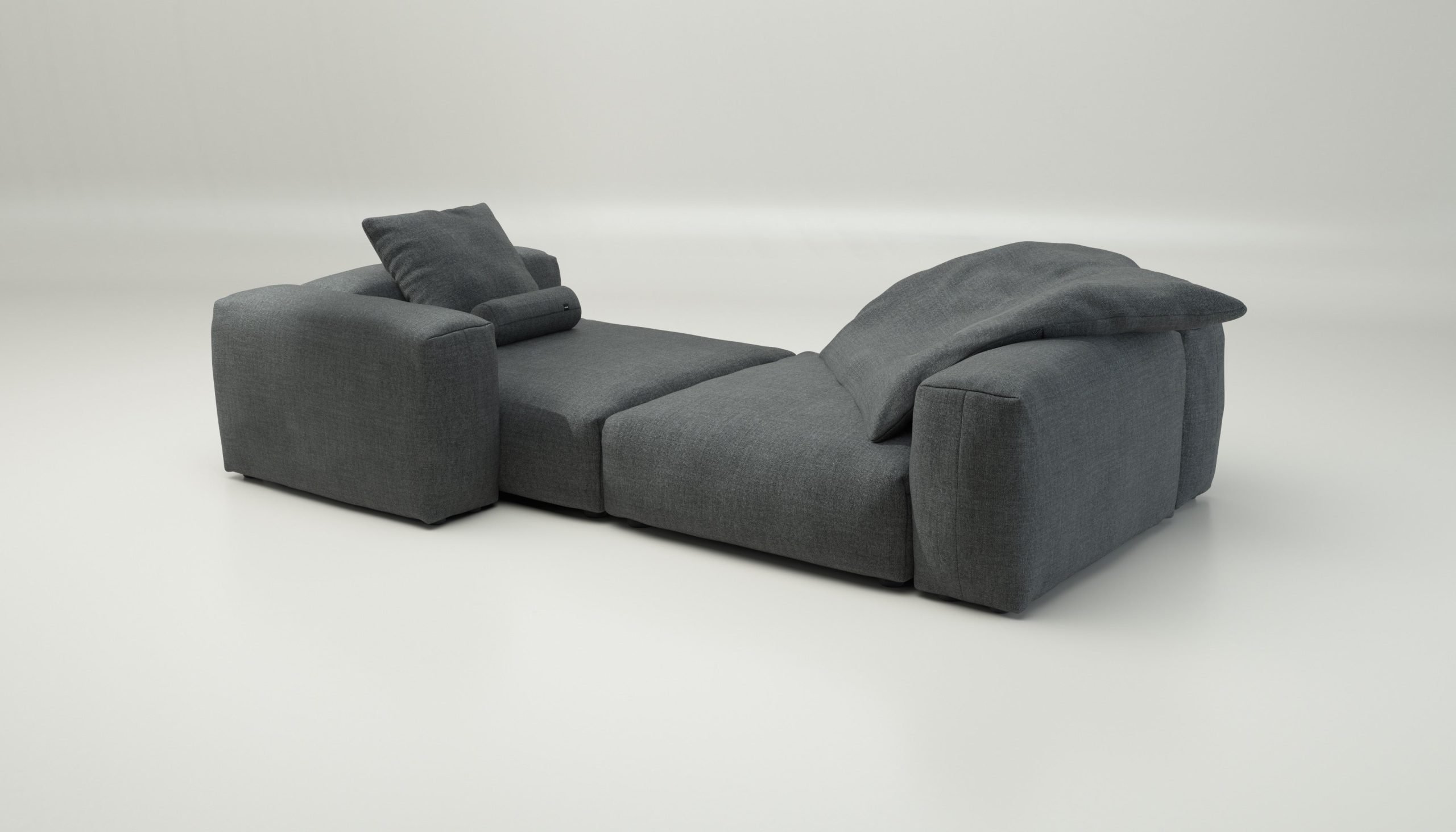 vetsak | Sofa Set 02 XLarge - pique - dark grey | Modular Sofa | 3.5 Seater | Big Sofa