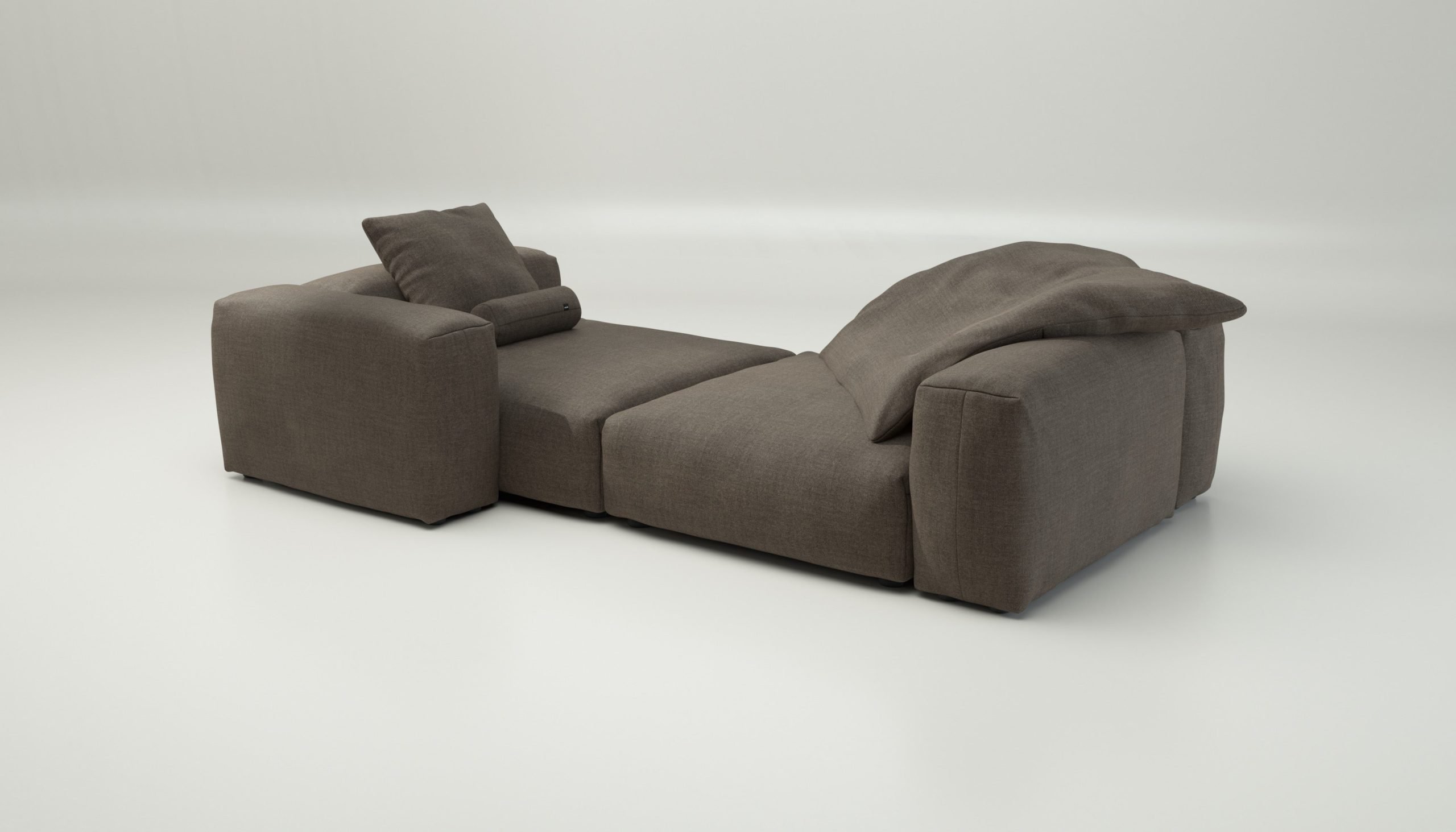 vetsak | Sofa Set 02 XLarge - pique - taupe | Modular Sofa | 3.5 Seater | Big Sofa