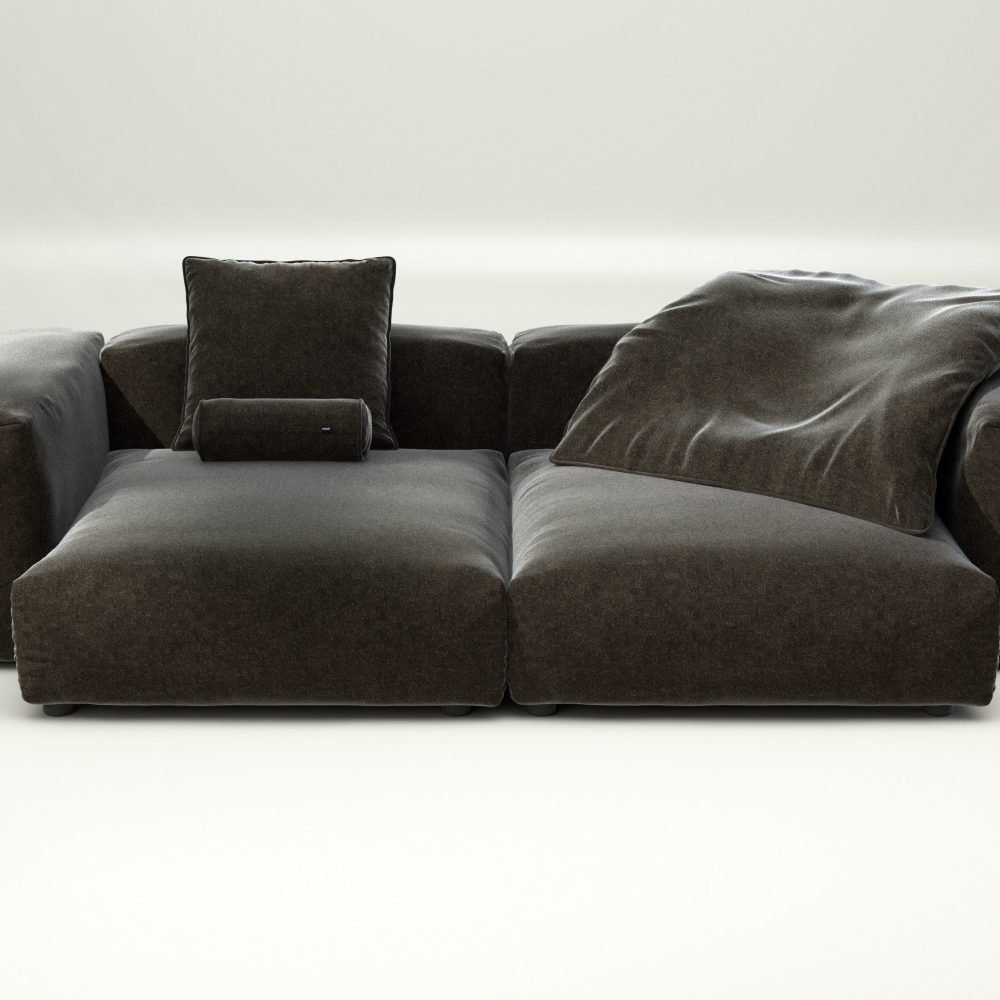 vetsak | Sofa Set 02 XLarge - suave - anthracite | Modular Sofa | 3.5 Seater | Big Sofa
